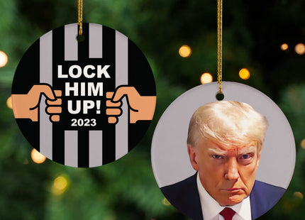 engraved personalized lock him up christmas ornament – Christmas ornament, holiday tree decoration or gift