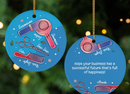engraved personalized hair salon christmas ornament – Christmas ornament, holiday tree decoration or gift