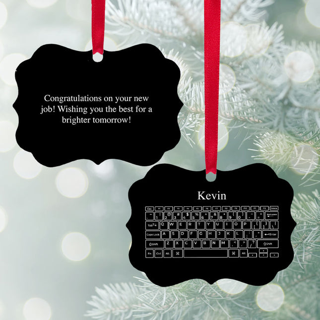 keepsake personalized keyboard christmas ornament – Christmas ornament, holiday tree decoration or gift