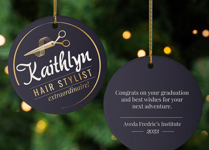 decorative personalized hair stylist christmas ornament – Christmas ornament, holiday tree decoration or gift