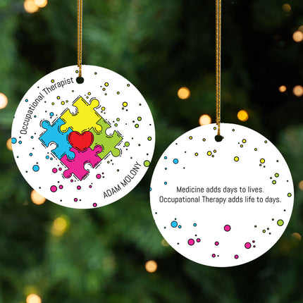 personalized personalized occupational therapist christmas ornament – Christmas ornament, holiday tree decoration or gift