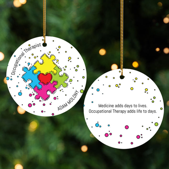 personalized personalized occupational therapist christmas ornament – Christmas ornament, holiday tree decoration or gift