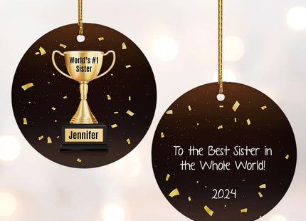 personalized personalized trophy christmas ornament – Christmas ornament, holiday tree decoration or gift