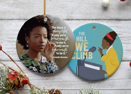 decorative inauguration the hill we climb christmas ornament – Christmas ornament, holiday tree decoration or gift