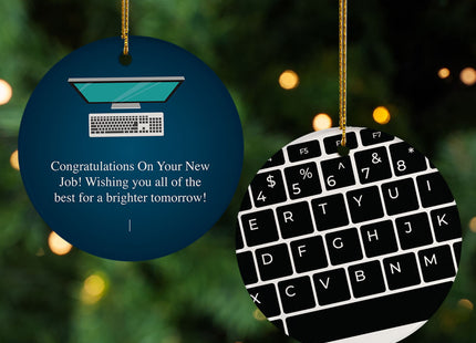 personalized personalized computer & keyboard christmas ornament – Christmas ornament, holiday tree decoration or gift