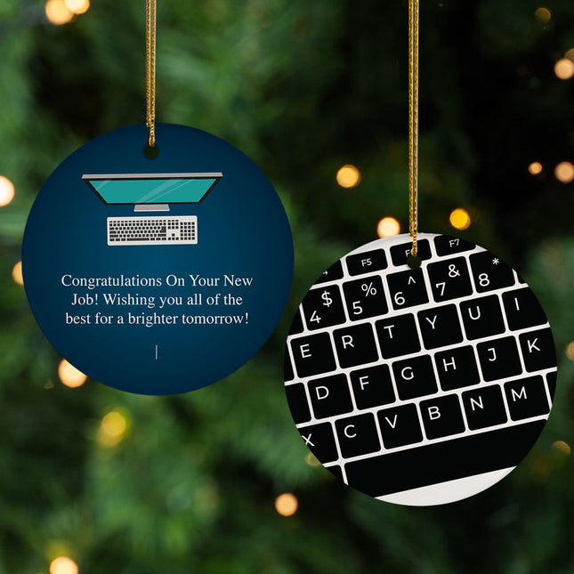 personalized personalized computer & keyboard christmas ornament – Christmas ornament, holiday tree decoration or gift