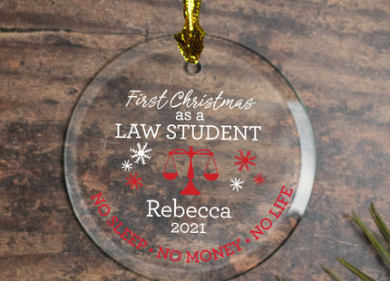 keepsake personalized law student christmas ornament – Christmas ornament, holiday tree decoration or gift