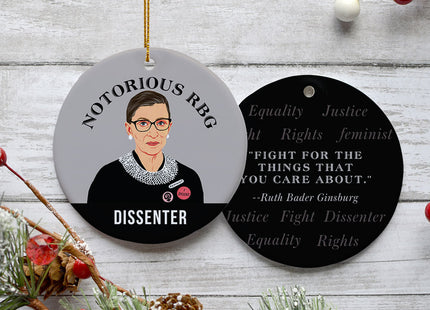 engraved notorious rbg ruth bader ginsburg christmas ornament – Christmas ornament, holiday tree decoration or gift