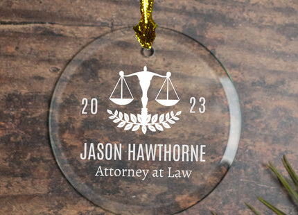 keepsake personalized attorney christmas ornament – Christmas ornament, holiday tree decoration or gift