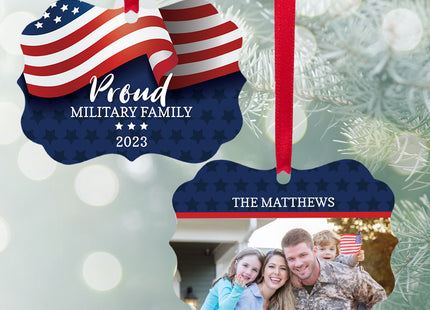 keepsake personalized proud military family christmas ornament – Christmas ornament, holiday tree decoration or gift