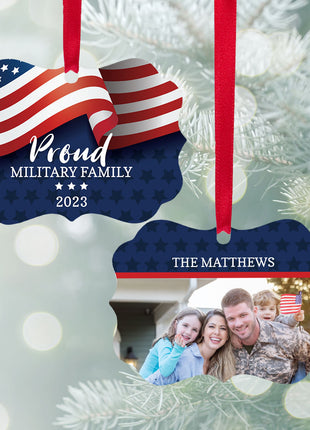 Personalized "Proud Military Family" Ornament Personalized Ornament by ORNAMENT SHOP EXCLUSIVE
