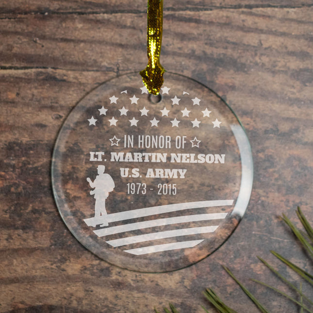 decorative personalized veteran memorial christmas ornament – Christmas ornament, holiday tree decoration or gift