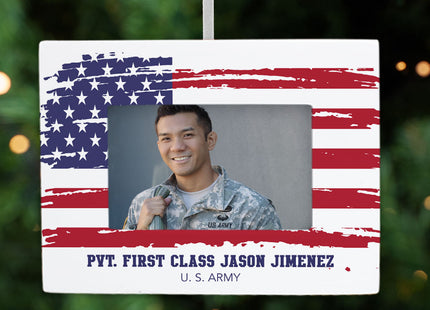 decorative personalized military picture frame christmas ornament – Christmas ornament, holiday tree decoration or gift