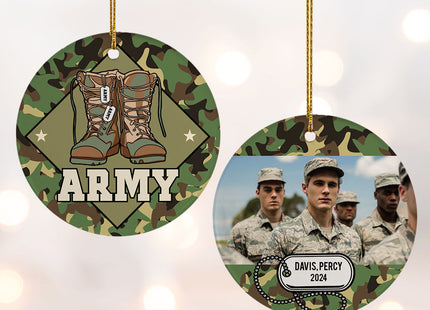 personalized personalized army christmas ornament – Christmas ornament, holiday tree decoration or gift