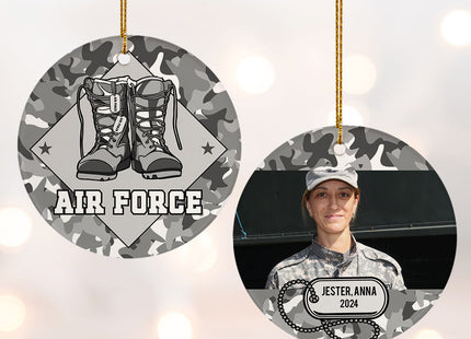 engraved personalized air force christmas ornament – Christmas ornament, holiday tree decoration or gift