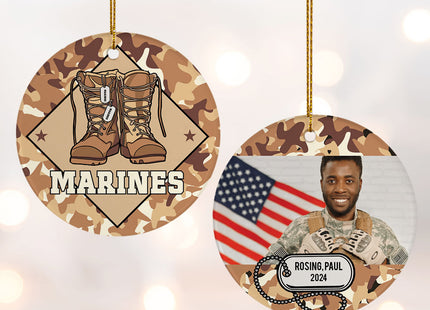 personalized personalized marines christmas ornament – Christmas ornament, holiday tree decoration or gift