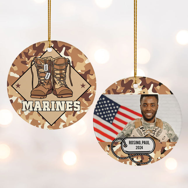 personalized personalized marines christmas ornament – Christmas ornament, holiday tree decoration or gift