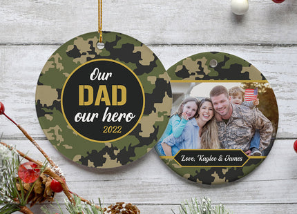 personalized personalized my daddy, my hero christmas ornament – Christmas ornament, holiday tree decoration or gift