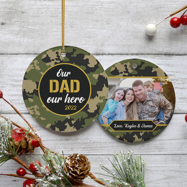 personalized personalized my daddy, my hero christmas ornament – Christmas ornament, holiday tree decoration or gift