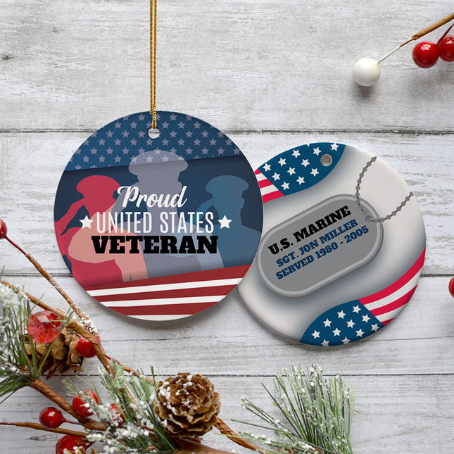 custom personalized our dad, our hero christmas ornament – Christmas ornament, holiday tree decoration or gift