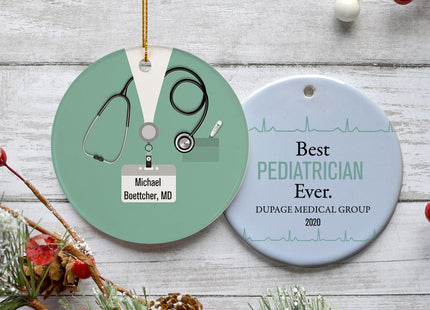 custom personalized pediatrician christmas ornament – Christmas ornament, holiday tree decoration or gift