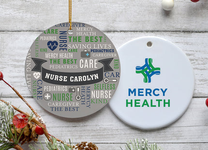 engraved personalized nurse appreciation christmas ornament – Christmas ornament, holiday tree decoration or gift