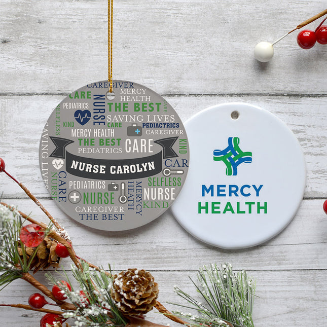 engraved personalized nurse appreciation christmas ornament – Christmas ornament, holiday tree decoration or gift
