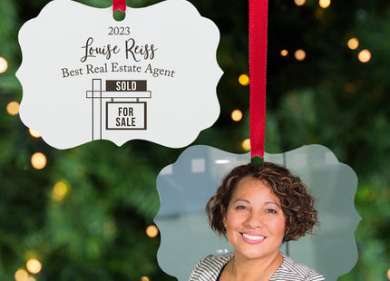 personalized personalized best realtor house christmas ornament – Christmas ornament, holiday tree decoration or gift