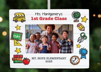 personalized personalized teacher picture frame christmas ornament – Christmas ornament, holiday tree decoration or gift