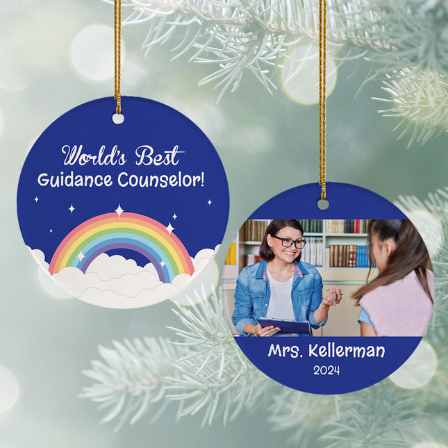 custom personalized guidance counselor christmas ornament – Christmas ornament, holiday tree decoration or gift