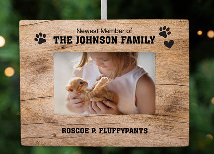 personalized personalized new kitten picture frame photo ornament – Christmas ornament, holiday tree decoration or gift