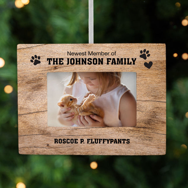 personalized personalized new kitten picture frame photo ornament – Christmas ornament, holiday tree decoration or gift