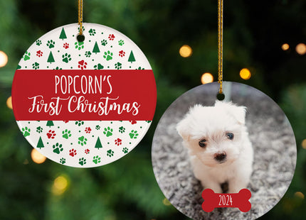 keepsake personalized pet's first christmas christmas ornament – Christmas ornament, holiday tree decoration or gift