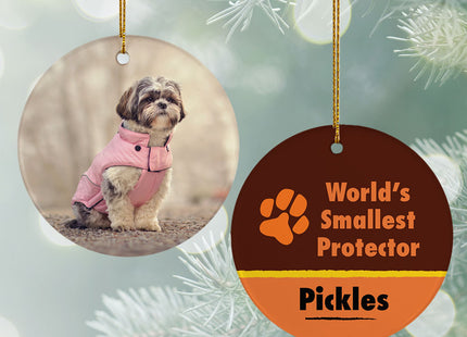 custom personalized small dog christmas ornament – Christmas ornament, holiday tree decoration or gift