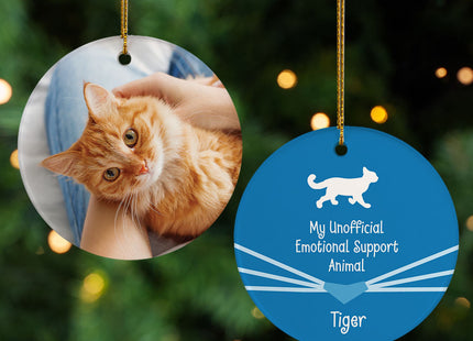 keepsake personalized cat photo christmas ornament – Christmas ornament, holiday tree decoration or gift