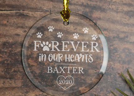 personalized personalized forever in our hearts - christmas ornament – Christmas ornament, holiday tree decoration or gift