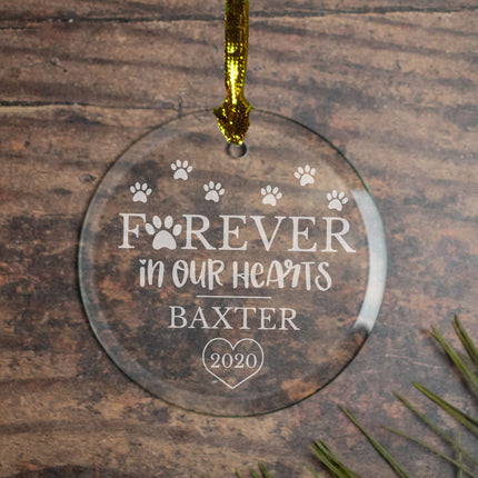 personalized personalized forever in our hearts - christmas ornament – Christmas ornament, holiday tree decoration or gift