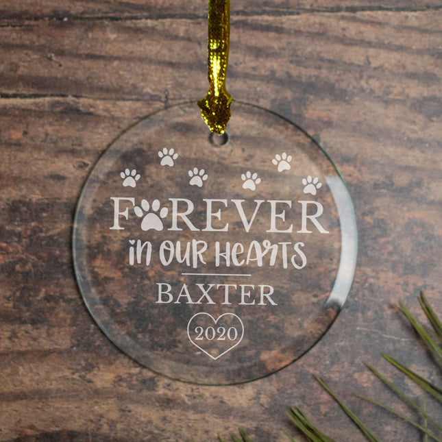 personalized personalized forever in our hearts - christmas ornament – Christmas ornament, holiday tree decoration or gift