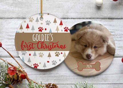 keepsake personalized pet's first christmas christmas ornament – Christmas ornament, holiday tree decoration or gift
