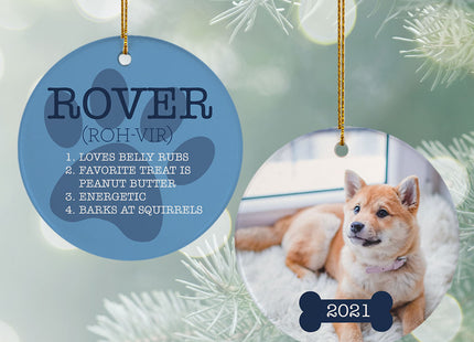 holiday personalized all about pet christmas ornament – Christmas ornament, holiday tree decoration or gift