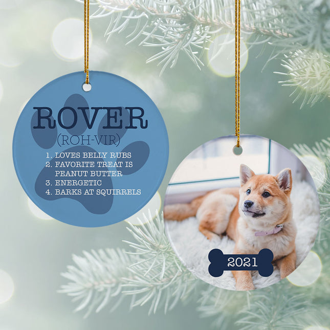 holiday personalized all about pet christmas ornament – Christmas ornament, holiday tree decoration or gift