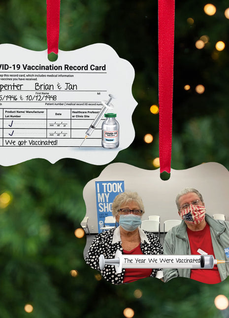 Personalized "Vaccination Record Card" Ornament Personalized Ornament by ORNAMENT SHOP EXCLUSIVE
