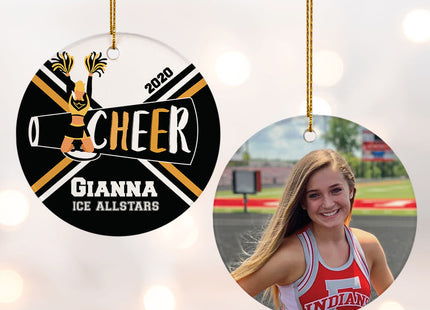 personalized personalized cheer photo christmas ornament – Christmas ornament, holiday tree decoration or gift