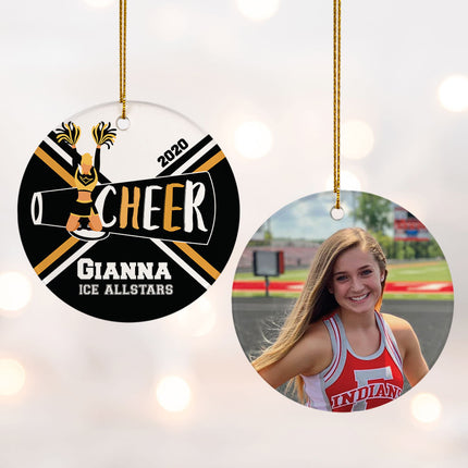 personalized personalized cheer photo christmas ornament – Christmas ornament, holiday tree decoration or gift