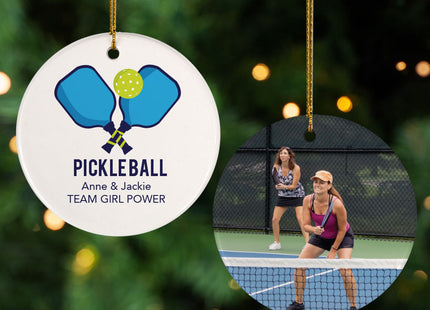 engraved personalized pickleball christmas ornament – Christmas ornament, holiday tree decoration or gift