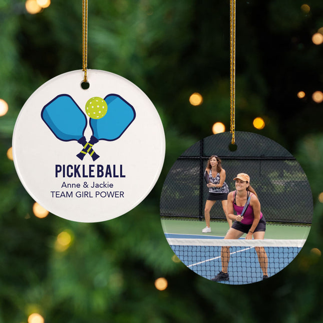 engraved personalized pickleball christmas ornament – Christmas ornament, holiday tree decoration or gift