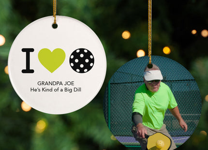 keepsake personalized pickleball photo christmas ornament – Christmas ornament, holiday tree decoration or gift
