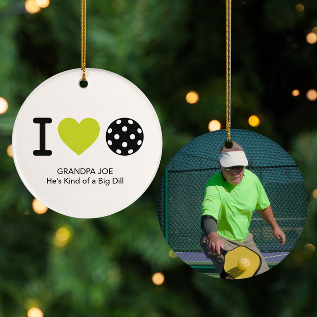 keepsake personalized pickleball photo christmas ornament – Christmas ornament, holiday tree decoration or gift