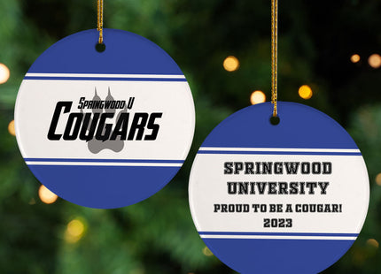 keepsake personalized college christmas ornament – Christmas ornament, holiday tree decoration or gift