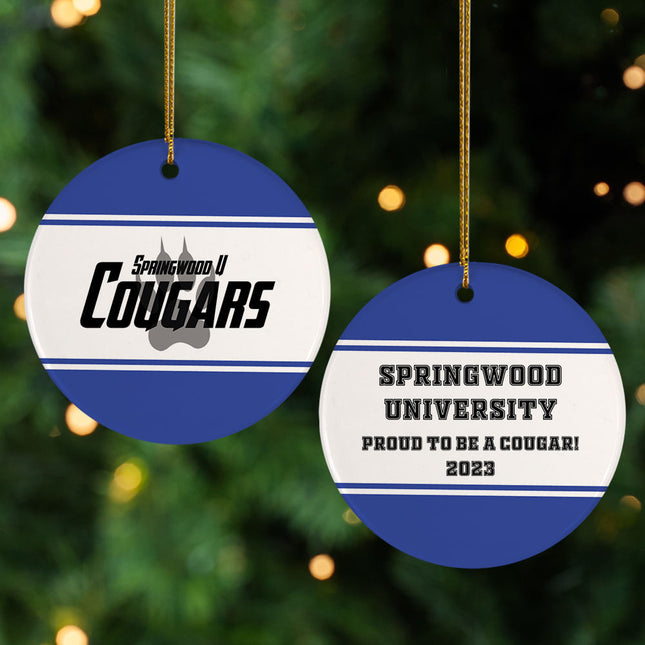 keepsake personalized college christmas ornament – Christmas ornament, holiday tree decoration or gift